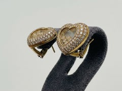 Chopard Happy Diamonds Heart 18k Yellow Gold Diamond Clip-on Earrings