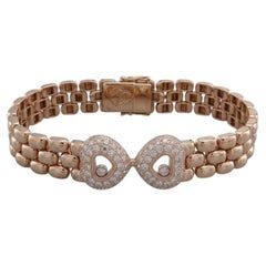 Chopard 1.68 Carat Diamond Happy Diamonds Link Bracelet in 18k Yellow Gold