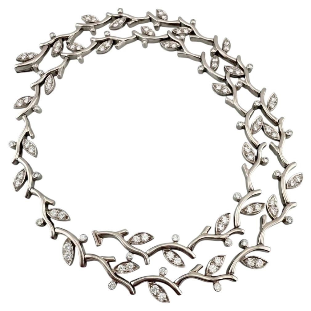 Tiffany & Co. Garland Diamond Platinum Necklace