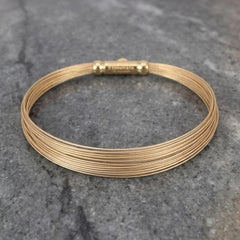 Tiffany & Co 18K Yellow Gold Flexible Multi Strand Cable Bracelet