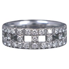 Tiffany & Co. „True T“-Bandring aus 18-karätigem Weißgold mit Diamanten