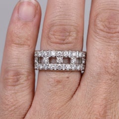 Tiffany & Co. „True T“-Bandring aus 18-karätigem Weißgold mit Diamanten