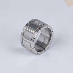 Cartier Tank Française 18k White Gold Diamond Band Ring