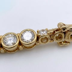 12 Carat Diamond Rivière Necklace in 14k Yellow Gold