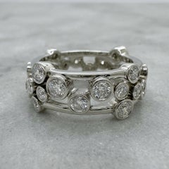 Tiffany & Co. 1.5 Carat Diamond Platinum Bubbles Band Ring