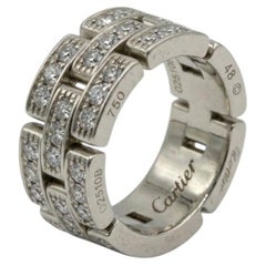 Anello Cartier Maillon Panthère in oro bianco 18 carati con diamanti