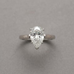 Tiffany & Co. 2 Carat Pear Shaped Diamond Solitaire Engagement Ring