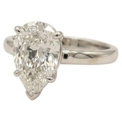 Tiffany & Co. 2 Carat Pear Shaped Diamond Solitaire Engagement Ring