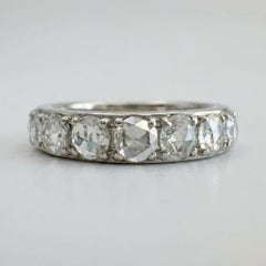 Tiffany & Co. Metro 1 Carat Rose Cut Diamond 18k White Gold Eternity Band