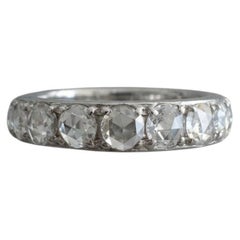 Tiffany & Co. Metro 1 Carat Rose Cut Diamond 18k White Gold Eternity Band