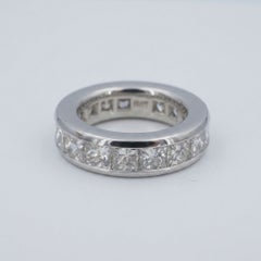 7 Carat Princess Cut Diamond Eternity Band in Platinum