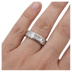7 Carat Princess Cut Diamond Eternity Band in Platinum