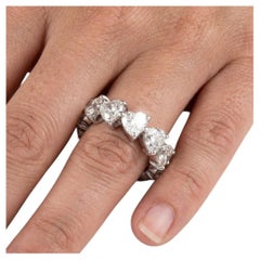 4 Carat Heart-Cut Diamond Eternity Band in Platinum