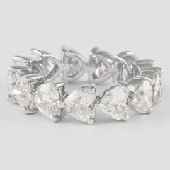 4 Carat Heart-Cut Diamond Eternity Band in Platinum