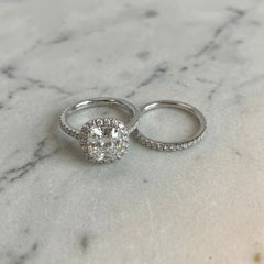 Harry Winston 2 Carat Cushion Diamond The One Engagement Ring and Band Set