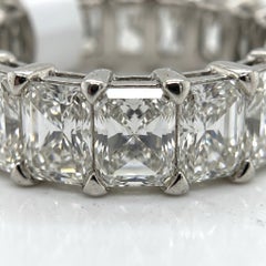 9 Carat Radiant Cut Diamond Platinum Eternity Band