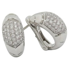 Pendientes de aro «Tronchetto» de Bvlgari, con diamantes de 2 quilates y oro blanco de 18k