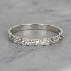 Bracciale Love di Cartier con pavé di diamanti, in oro bianco 18 carati