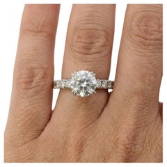 Harry Winston Round Diamond Platinum Engagement Ring