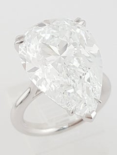 GIA Certified 18 Carat Pear Brilliant Cut Diamond Engagement Ring