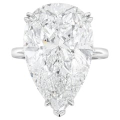 GIA Certified 18 Carat Pear Brilliant Cut Diamond Engagement Ring