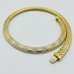 Marina B by Bulgari Diamond 18k Yellow Gold Collar Necklace