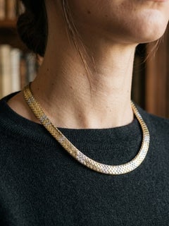 Marina B by Bulgari Diamond 18k Yellow Gold Collar Necklace