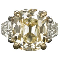 Bague en diamant « Old Mine Brilliant » de 4,06 carats (GIA), VS2, à trois pierres