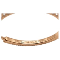 Tiffany & Co. 18k Yellow Gold Diamond Metro Hoop Earrings