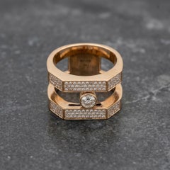 Anillo de moda Messika de oro rosa de 18 quilates con diamantes