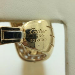 Cartier 3 Carat Diamond 18k Yellow Gold Half-Hoop Earrings