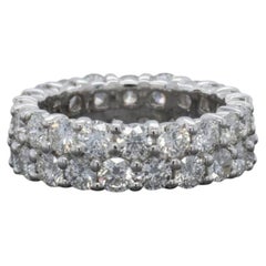 4 Carat Diamond Two-Row Eternity Band in 14k White Gold