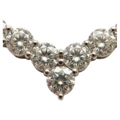 5 Carat Diamond Open Heart Pendant Necklace in 18k White Gold