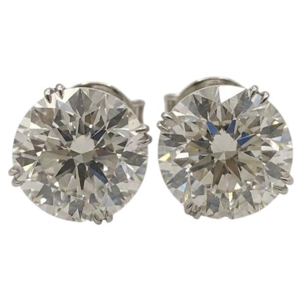 GIA 6.07 Carat Round Brilliant Diamond Pair E F VVS1 IF For Sale