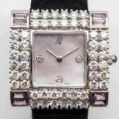Reloj de pulsera de Audemars Piguet Boutique, en oro blanco de 18 quilates, con diamantes y turmalinas rosas