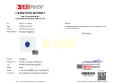 GRS 10.08 Carat Royal Blue Sri Lanka No Heat Sapphire Diamond Ring