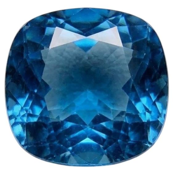3.97 Carat Natural Santa Maria Blue Aquamarine Cushion Cut Loose Gemstone For Sale