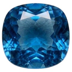 3.97 Carat Natural Santa Maria Blue Aquamarine Cushion Cut Loose Gemstone