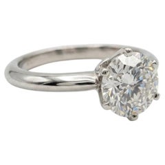 Tiffany & Co. 2 Carat Round Brilliant Diamond Solitaire Engagement Ring