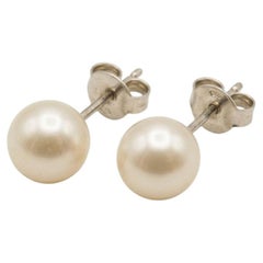 Tiffany & Co. Pearl Sterling Stud Earrings