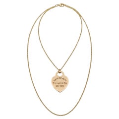 Tiffany & Co. Rubedo and Rose Gold Heart Tag Pendant Necklace