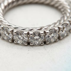 4 Carat Diamond Platinum Eternity Band Ring