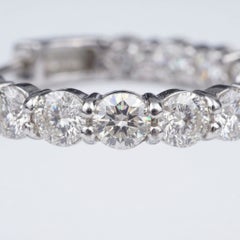 10 Carat Diamond Inside-Out Hoop Earrings in 18k White Gold