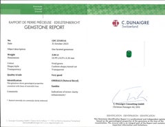 Pendientes de platino con esmeraldas de Zambia certificadas de 7,16 quilates y diamantes