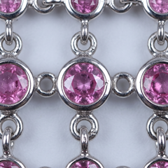 Roberto Coin 3.5 Carat Pink Sapphire 18k White Gold Link Bracelet