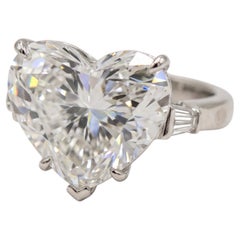 4-Karat-Ring aus Weißgold mit einem Diamanten im Herz-Brillantschliff, Farbe E, Lose: 0,0000000000000000000000000000000000000000000000000000000000