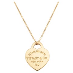 Tiffany & Co. Return to Tiffany Heart Tag 18k Yellow Gold Necklace