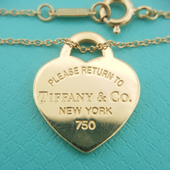 Tiffany & Co. Return to Tiffany Heart Tag 18k Yellow Gold Necklace