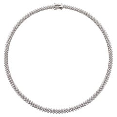 6 Carat Natural Diamond Platinum Statement Necklace