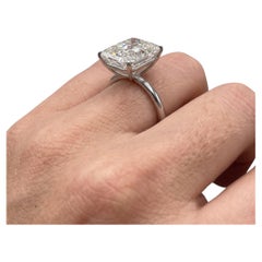 GIA Certified 8.6 Carat VS2 Radiant Diamond White Gold Ring